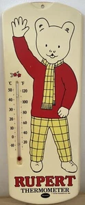 ORIGINAL SELTENES BRANNAN RUPERT DER BEAR KINDERZIMMER WANDHÄNGETHERMOMETER 1983 - Bild 1 von 7