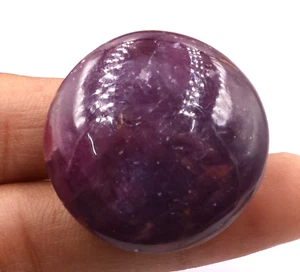 Ruby Gemstone, 104.85 Cts Natural Ruby Star, Ruby Star Round Cabochon, 28x12 mm - Picture 1 of 5