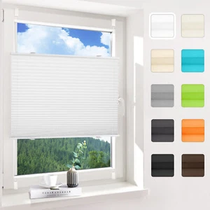 2025 Plissee Klemmfix ohne Bohren Jalousie Faltrollo Verspannt Fenster Tür - Bild 1 von 40