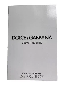 Dolce & Gabbana Velvet Incenso 0.05 oz 1.5 ml EDP Mini Travel Sample Vial - Picture 1 of 4
