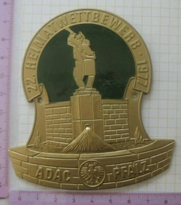 ADAC PFALZ / 22. HEIMATWETTBEWERB 1922 ............... Auto Plakette (011) - Picture 1 of 2