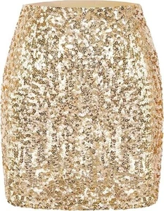 Neu mit Etikett Maner Damen Pailletten Minirock Größe XL - Bild 1 von 8