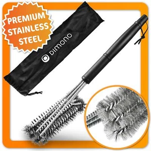 Dimono Edelstahl Profi Grillbürste 3in1 BBQ Grill-Bürste blitzschnelle Reinigung - Bild 1 von 5