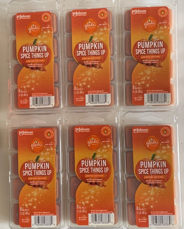 4X GLADE Wax Melts PUMPKIN SPICE Things Up*LIMITED EDITION 32 Total Cubes