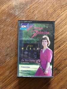 EMMA JOHNSON PLAYS WEBER THE TWO CLARINET CONCERTOS CASSETTE 1991 - Picture 1 of 4