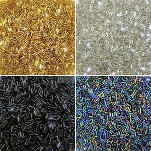 Glass Bugle Tube Seed Beads Nulki 1600 Pcs Jewelry Embroidery Making Purpose 5MM - Picture 1 of 7