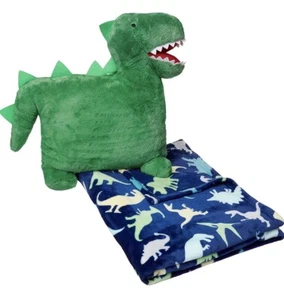 AmazonBasics Kids Bedding with dinsaur pillow and fleece throw blanket - Picture 1 of 6