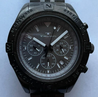 Reloj Hombre Tavan Between Wind & Water 48mm Cronógrafo Gunmetal Pulsera 15160 Foto 1 de 3