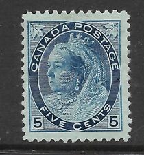 Canada 1898-1902: Queen Victoria Numeral Issue, #79 5c Blue Paper, MH, Very Fine