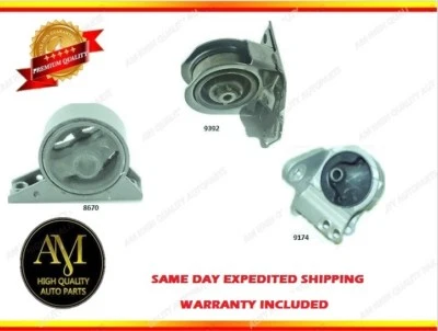 Engine & Trans Mount Set 3PCS for Chrysler Sebring, Dodge Avenger 1995-2000 2.5L - Image 1 of 4