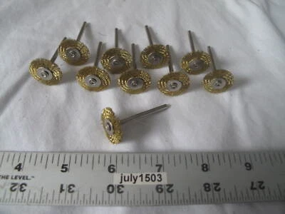 (10) NEW Brass Brush Wheel 7/8" Soft Metals for Dremel Rotary Tool (DG) - Image 1 of 2