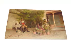 España siglo XIX Granada OLEO SOBRE MADERA. FIRMADO M. Vico. Granada España - Imagen 1 de 12