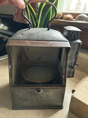 Antigua linterna Genova Binnacle 19c barcos marinos bote salvavidas brújula náutica Foto 1 de 4