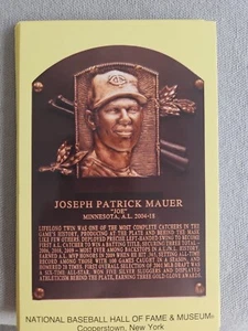 joe mauer hall of fame plaque POSTCARD card induction day stamp cancel stamped - Picture 1 of 2