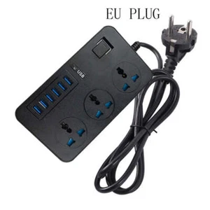 Prise universelle internationale T09 3000W haute puissance multifonction plug-in 3 trous - Photo 1/19