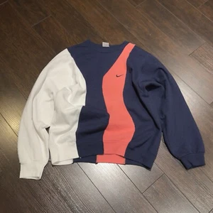 Vintage Nike Crewneck Sweatshirt Mens Size XL Slim Fit Multicolored White Tag - Picture 1 of 10