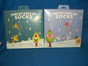 Boys Girls Toddler 12 Days of Socks Christmas Advent NIB Size 2T-5T - Picture 1 of 4