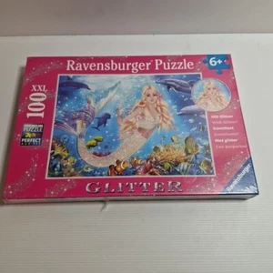 Ravensburger Puzzle Glitter Mermaid 100 Piece XXL Ages 6+ Brand New And Sealed - Picture 1 of 9