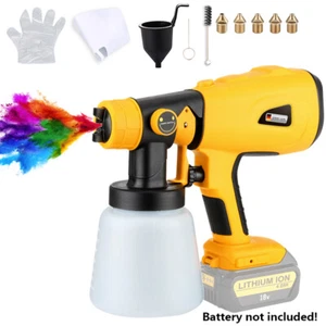 Cordless Electric Spray Gun Portable Paint Sprayer Auto Airbrush for Dewalt 20V - Picture 1 of 22