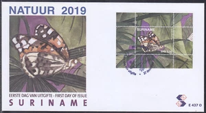 Surinam - Suriname Issue FDC 2019 (437O) Nature - Butterflies - Picture 1 of 1