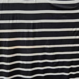 ITY Jersey Knit Large Stripes Black/White 58" Fabric by the Yard - Picture 1 of 1