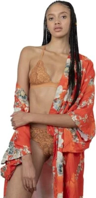 HAH by Free People BraLittle Bra Large Brown Sugar Racerback Lace SistHAH NEW - Image 1 of 4