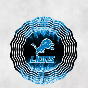 Detroit Lions Inspired 10" Wind Spinner #2 - Picture 1 of 1