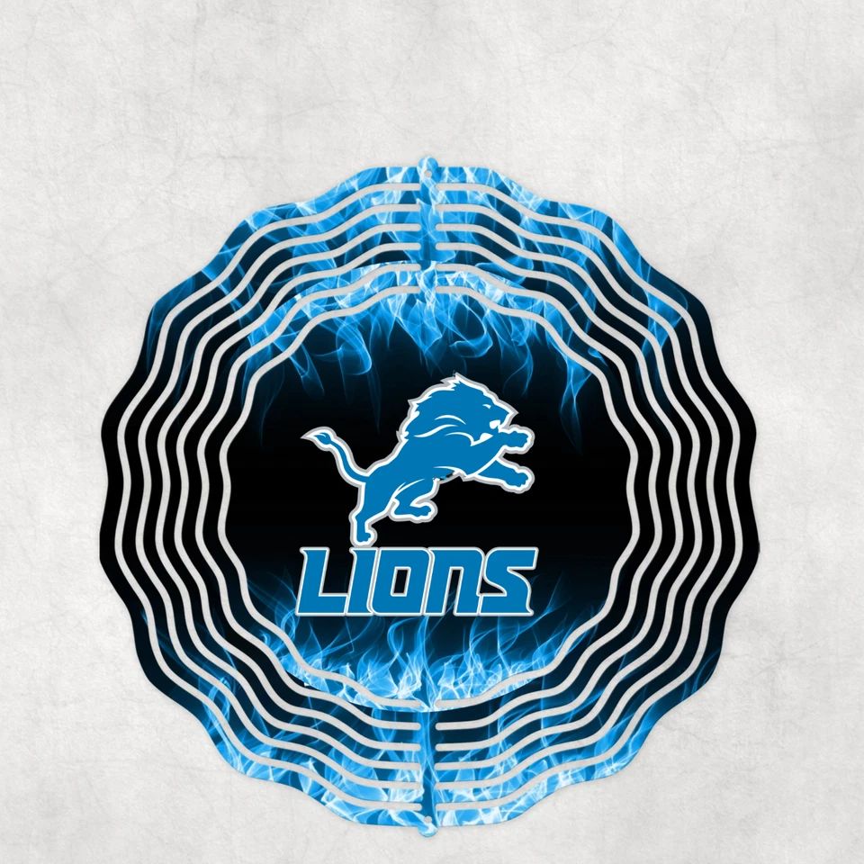 Detroit Lions Inspired 10" Wind Spinner #2 - Image 1 of 1