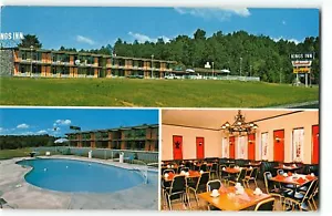Lenoir City, TN - King's Inn motel, restaurante, piscina - postal vintage en la carretera - Imagen 1 de 2