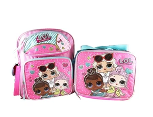 L.O.L ¡Sorpresa! 12" Pequeña Mochila y Bolsa de Almuerzo Juego de 2 piezas Rosa Bolso Escolar Niñas - Imagen 1 de 5