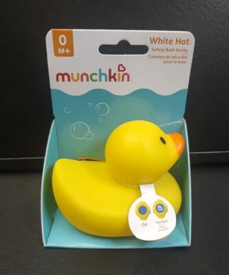 Baño de seguridad Munchkin pato blanco alerta de agua caliente pato de goma amarillo NUEVO EN PAQUETE Foto 1 de 3