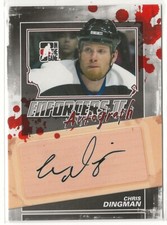 2013-14 ITG Enforcers Autographs #ACD Chris Dingman In The Game