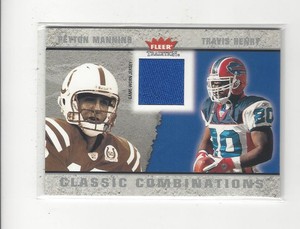 2003 Fleer Tradition Classic Combinations Peyton Manning JERSEY w/Travis Henry 
