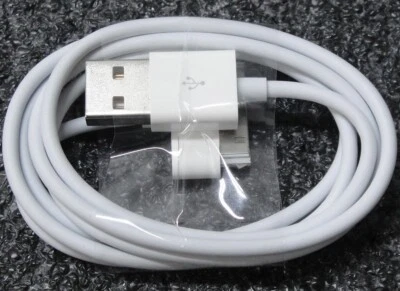 Cable de sincronización de carga USB original genuino de Apple de 30 pines iPhone 3 3G 4s iPod iPad2 3 Foto 1 de 2