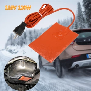 13*9cm Silicone Rubber Car Engine Heater Pad 110V 120W Tank Oil Pan Sump Heating - Picture 1 of 8
