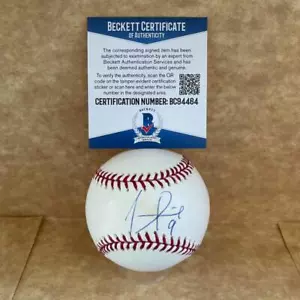 JUAN PIERRE MARLINS SIGNED 2003 WORLD SERIES BASEBALL BECKETT BC94464 - Picture 1 of 3