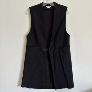 Helmut Lang Black Asymmetrical Long Vest Size P - Picture 1 of 14
