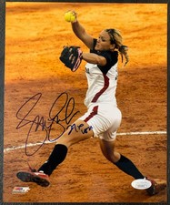 Jennie Finch Signed 8x10 Color Photo Special Inscription “USA" Softball JSA #COA