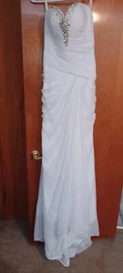 *NEW* Bailey Bridal Strapless Sequined Wedding Dress - Picture 1 of 7