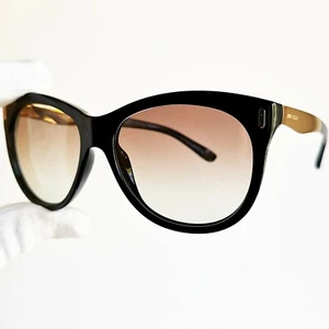 Sonnenbrille JIMMY CHOO ALLY/S gold black vintage mask cateye sunglasses y2k - Bild 1 von 5