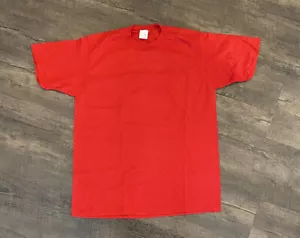 Vintage Single Stitch Herren T-Shirt XL Blanko Rot Jerzees Made In USA - Bild 1 von 3