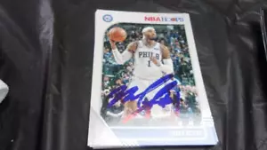 Tarjeta Hoops 2019 firmada por Mike Scott Philadelphia 76ers certificado de autenticidad - Imagen 1 de 1