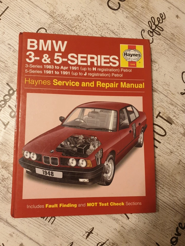 BMW 3 & 5 SERIES 1981 to 91 HAYNES WORKSHOP MANUAL 1948 IN USED COND & FREE P&P - Image 1 of 4