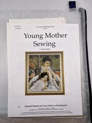 Набор для шитья крестиком Young Mother с узором и тканью в мешочке на молнии - Изображение 1 из 4