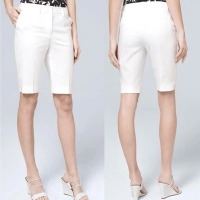 Bermuda White House Black Market 11” branca tamanho 14 NOVA elástica casual - Imagem 1 de 4