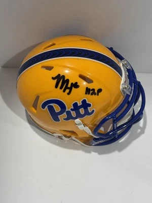 MASON HEINTSCHEL SIGNED PITT PANTHERS SCRIPT MINI HELMET PROOF - Image 1 of 2