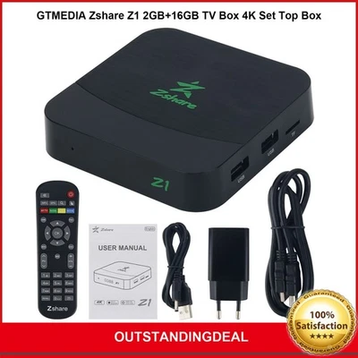 GTMEDIA Zshare Z1 2GB+16GB TV Box 4K Set Top Box w/ Brazilian Portuguese TV - Image 1 of 4