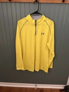 UNDER ARMOUR Shirt Mens L 1/4 Zip Pullover HeatGear Long Sleeve Jacket - Picture 1 of 6