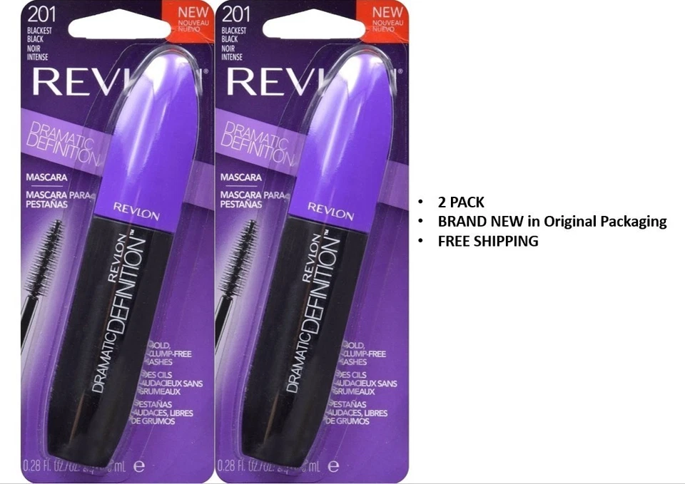 Revlon Dramatic Definition Mascara 201 Blackest Black 2 PACK !! - Image 1 of 1