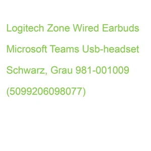 Logitech Zone Wired Earbuds Microsoft Teams Usb-headset Schwarz, Grau 981-001009 - Bild 1 von 2